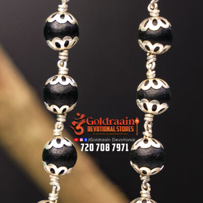 Pure Original Silver 8mm Karungali Mala – 54+1 Beads with Lab-Tested Certificate - Image 4