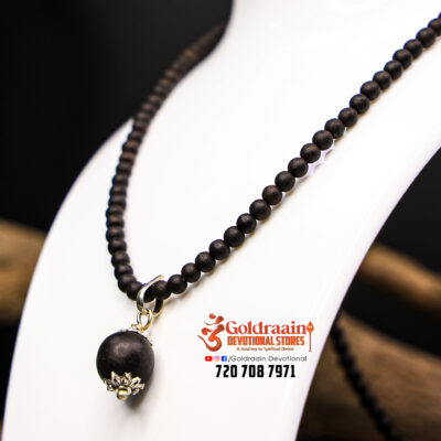4mm Karungali Mala with Pendant – Divine Protection & Positive Energy