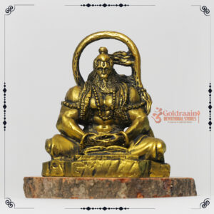 Hanuman ji Resin idol - Antique Gold