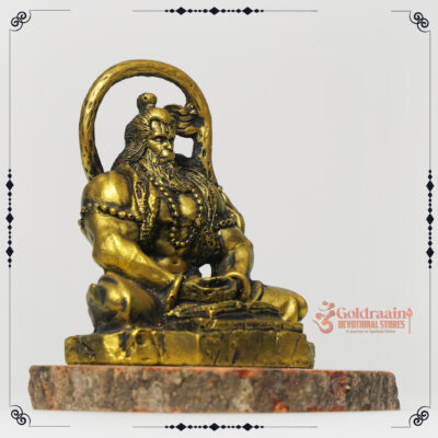 Hanuman ji Resin idol - Antique Gold - Image 2