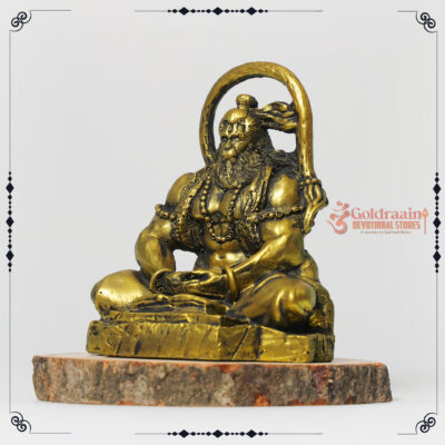Hanuman ji Resin idol - Antique Gold - Image 3