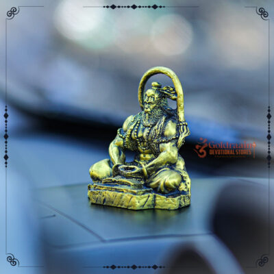 Hanuman ji Resin idol - Antique Gold