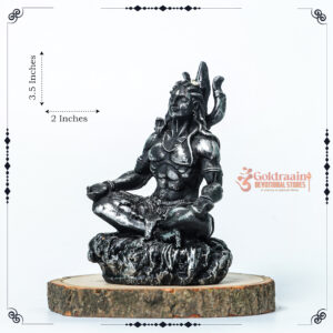 Lord Shiva Resin idol Metallic Black
