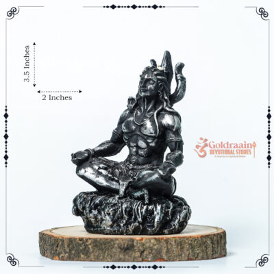 Lord Shiva Resin idol Metallic Black