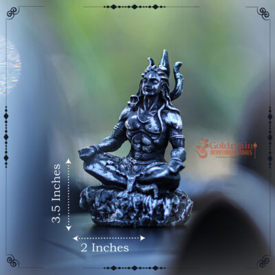 Lord Shiva Resin idol Metallic Black - Image 4
