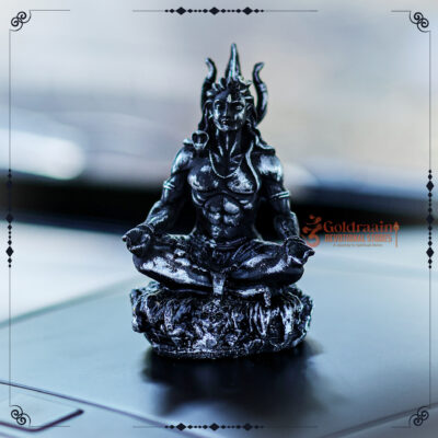 Lord Shiva Resin idol Metallic Black - Image 5