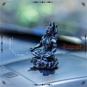 Lord Shiva Resin idol Metallic Black