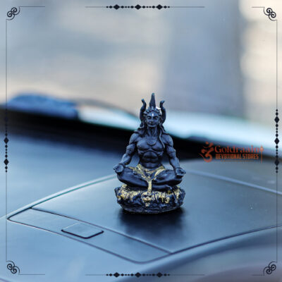 Samadhi Yogi Shiva Resin idol Black and Gold