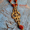 Gold Plated Trishool Rudraksha Necklace 3