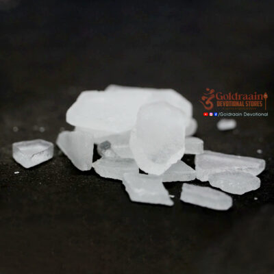 Pure Pacha Karpuram 30g for pooja and prasadam. Strong aroma, high quality, and hygienically packed.